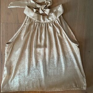 Elegant Sofia Made in Italy - Gold Women's Halter Top